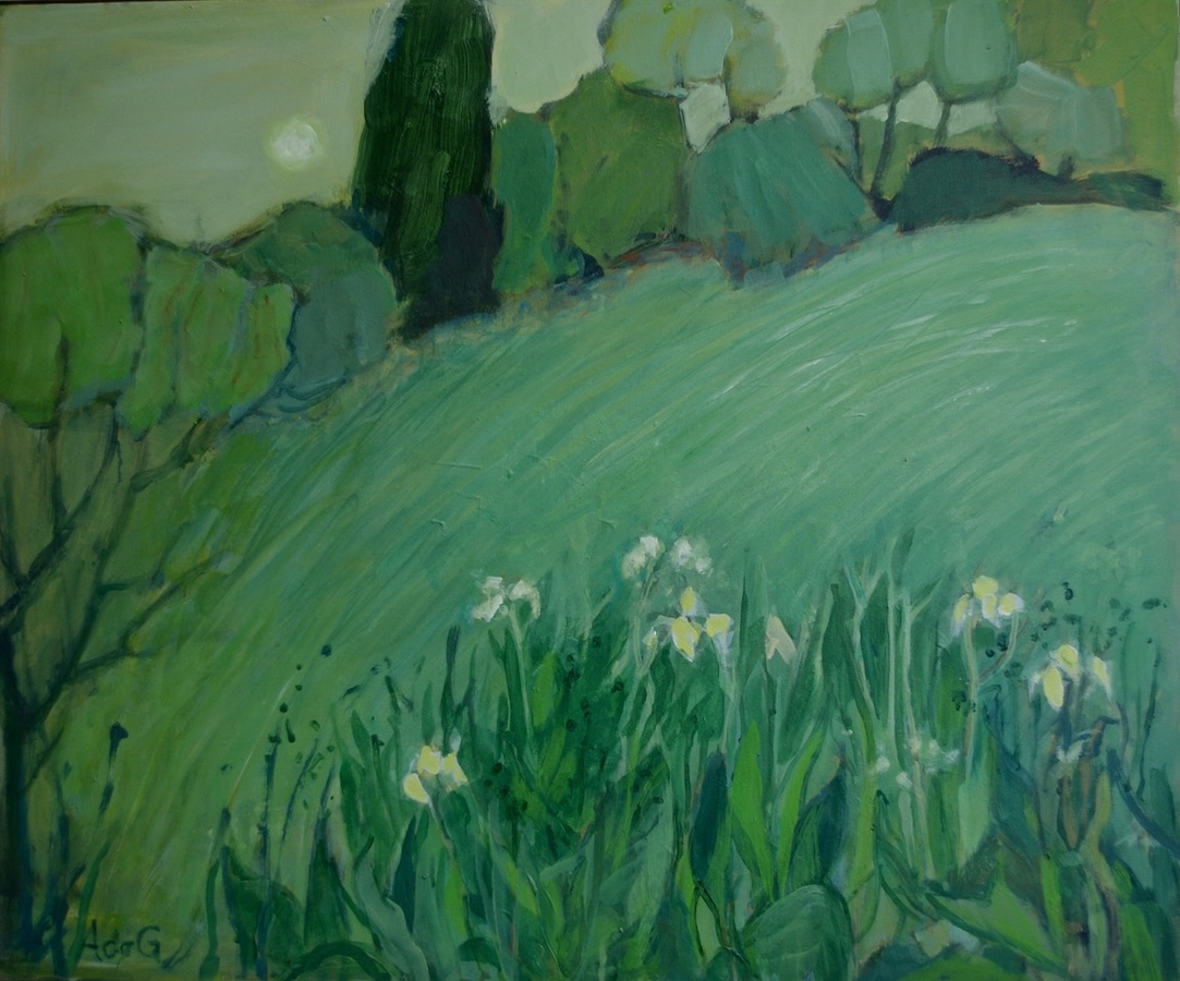 Spring Corn (acrylic on canvas) – a painting by Anne de Geus - www.anne.degeus.com