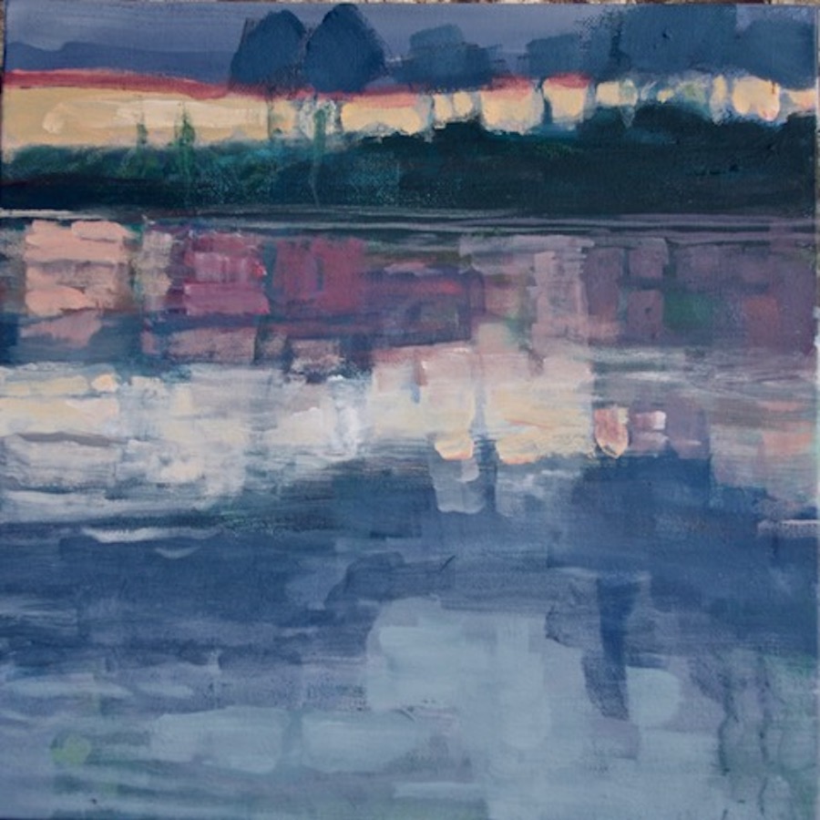 Flood, Evening (acrylic on canvas) – a painting by Anne de Geus - www.anne.degeus.com