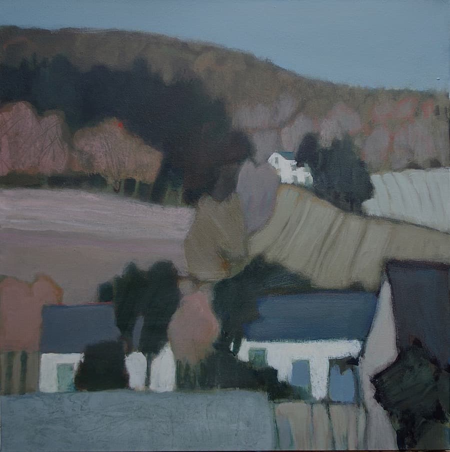 House on the Hill (acrylic on canvas) – a painting by Anne de Geus - www.anne.degeus.com